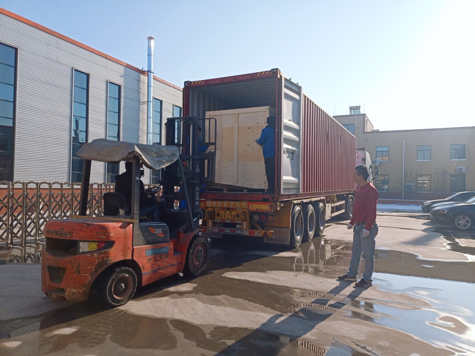 出口印度微波烘烤設備發貨