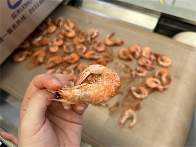 Instant dried shrimp microwave baking machine