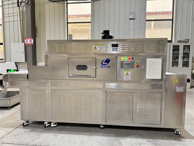 Three meter small boxed meal microwave heating tunnel furnace